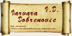 Varvara Dobrenović vizit kartica